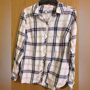Croft & Barrow Pink and Black Plaid Shirt